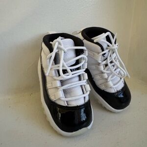 Jordan Retro 11 Kids Black and White Sneakers